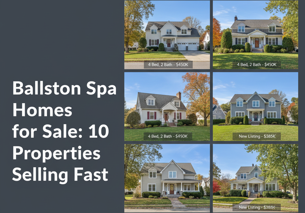 Ballston Spa homes for sale: Houses with lawns and autumn trees
